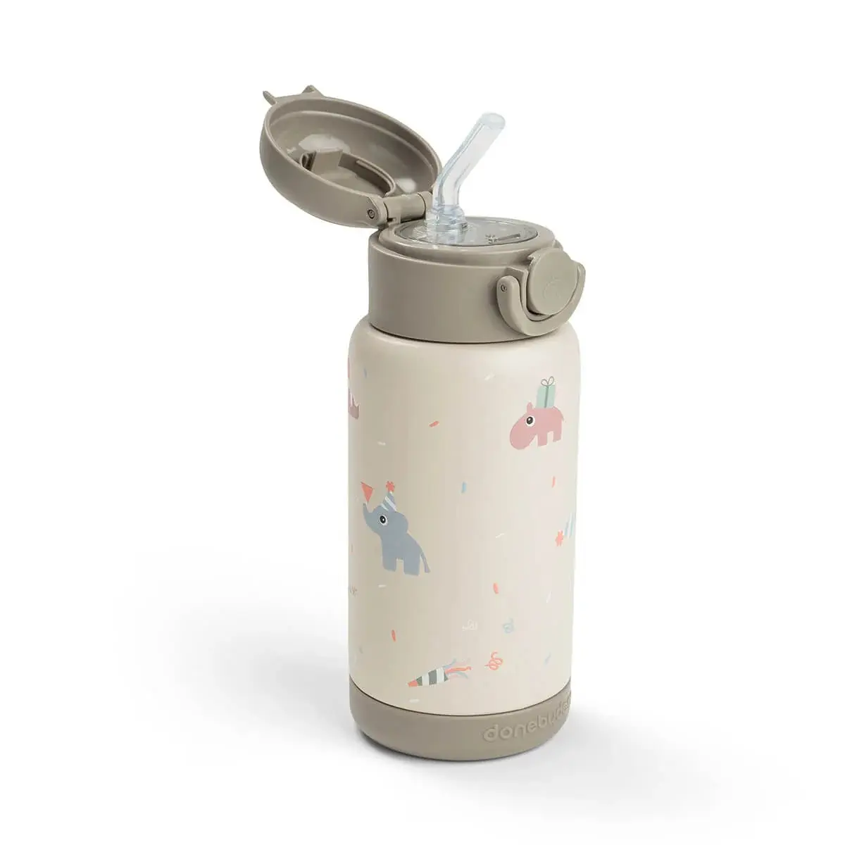 Isolerende drinkfles met rietje 340 ml baby Done by Deer Celebration