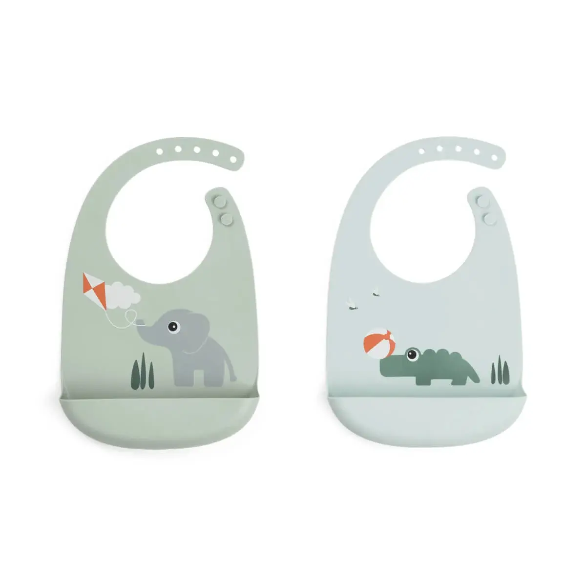 Done By Deer Playground Siliconen Slabbetje - 2 Stuks - Mix