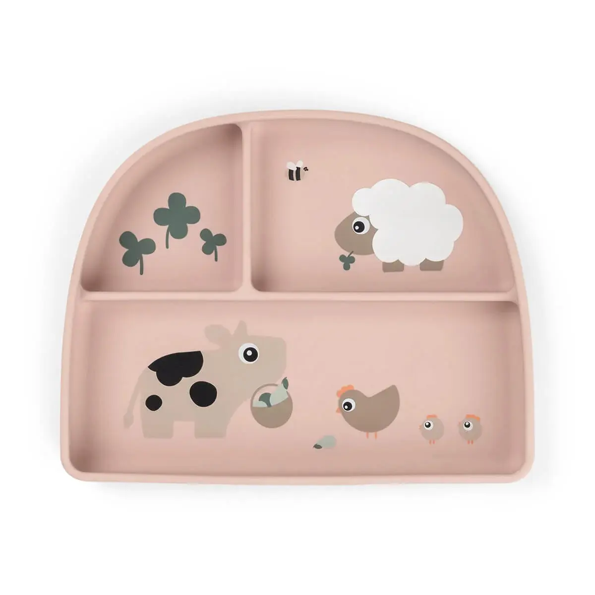 Done By Deer Unisex Baby Rose Stick&Stay Baby-Besteck Mit Fächern Tiny Farm