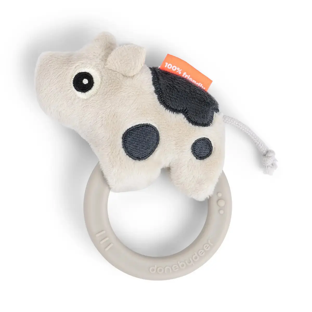 Done By Deer Unisex Rassel Mit Beißring Kuh Dotti Beige Baby Größe 12 X Größe 21 X 4 Mm - Bild 3