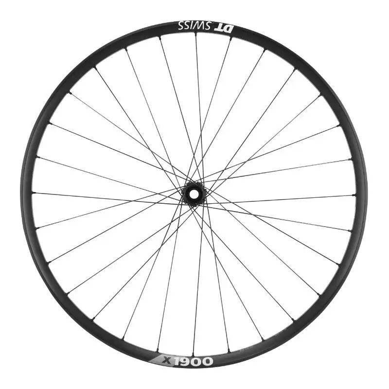 Voorwiel voor mountainbike (tubeless en tubetype) compatibel met as 15-110 - velgbreedte 30 mm buiten en 25 mm binnen - gewichtsweerstand 110 kgs DT Swiss X1900 Boost Disc Centerlock