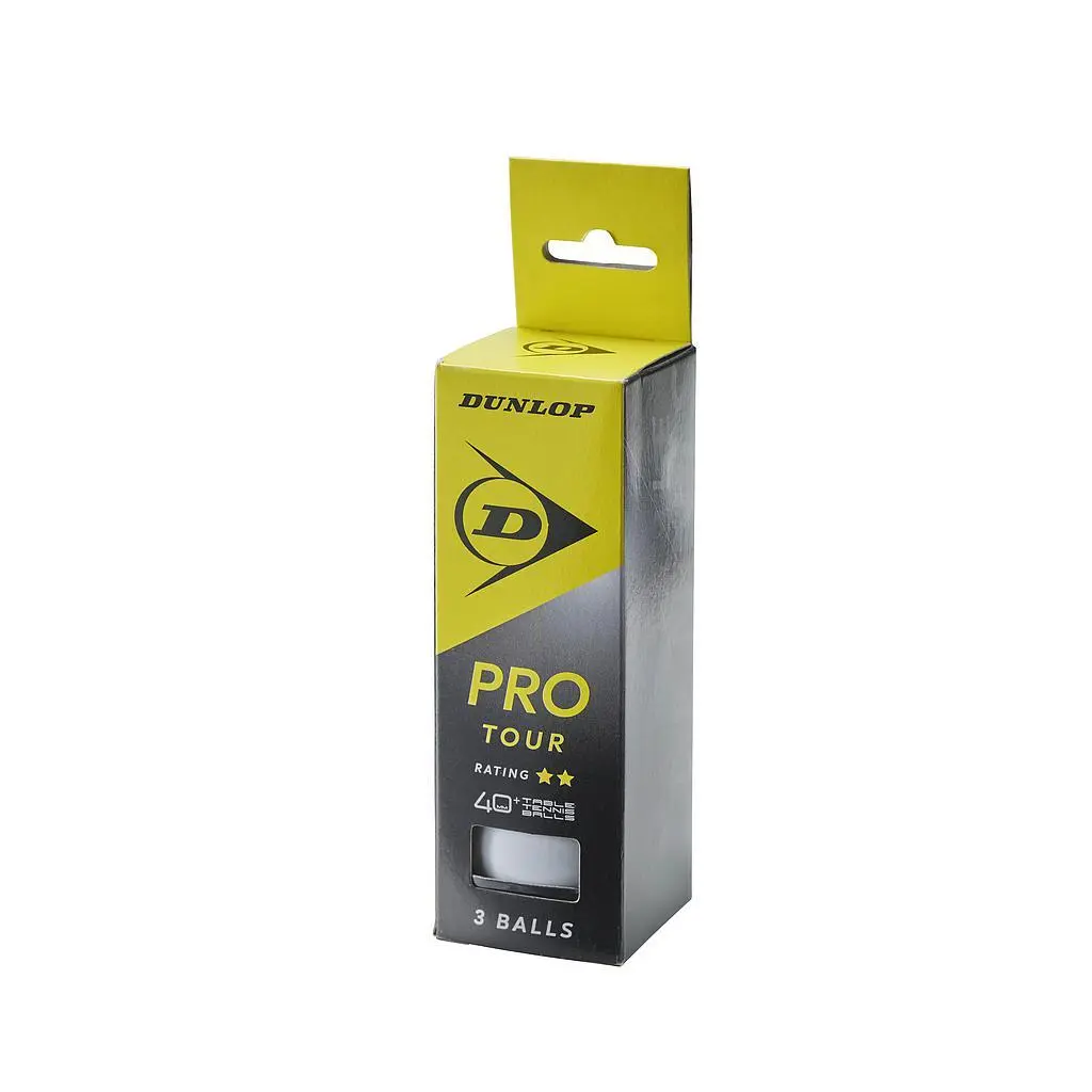 Scatola di 3 palline da tennis da tavolo Dunlop 40+ Pro Tour