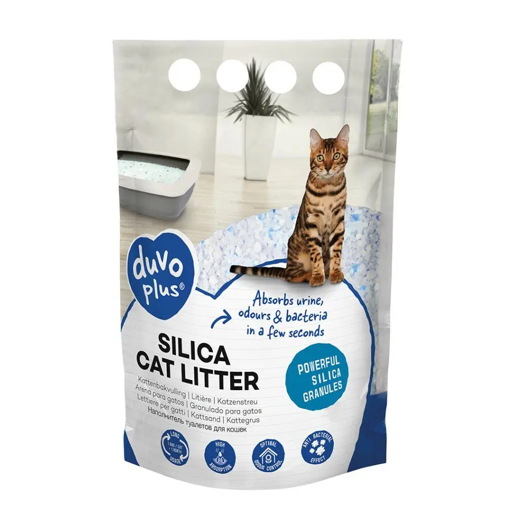 Duvoplus Weiß Katzenstreu Premium Silica