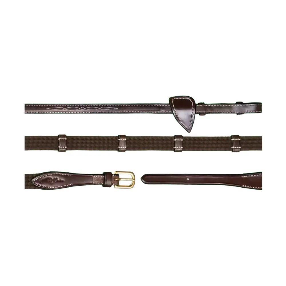 Redini per cavallo in pelle con fermagli Dy'on 5/8"