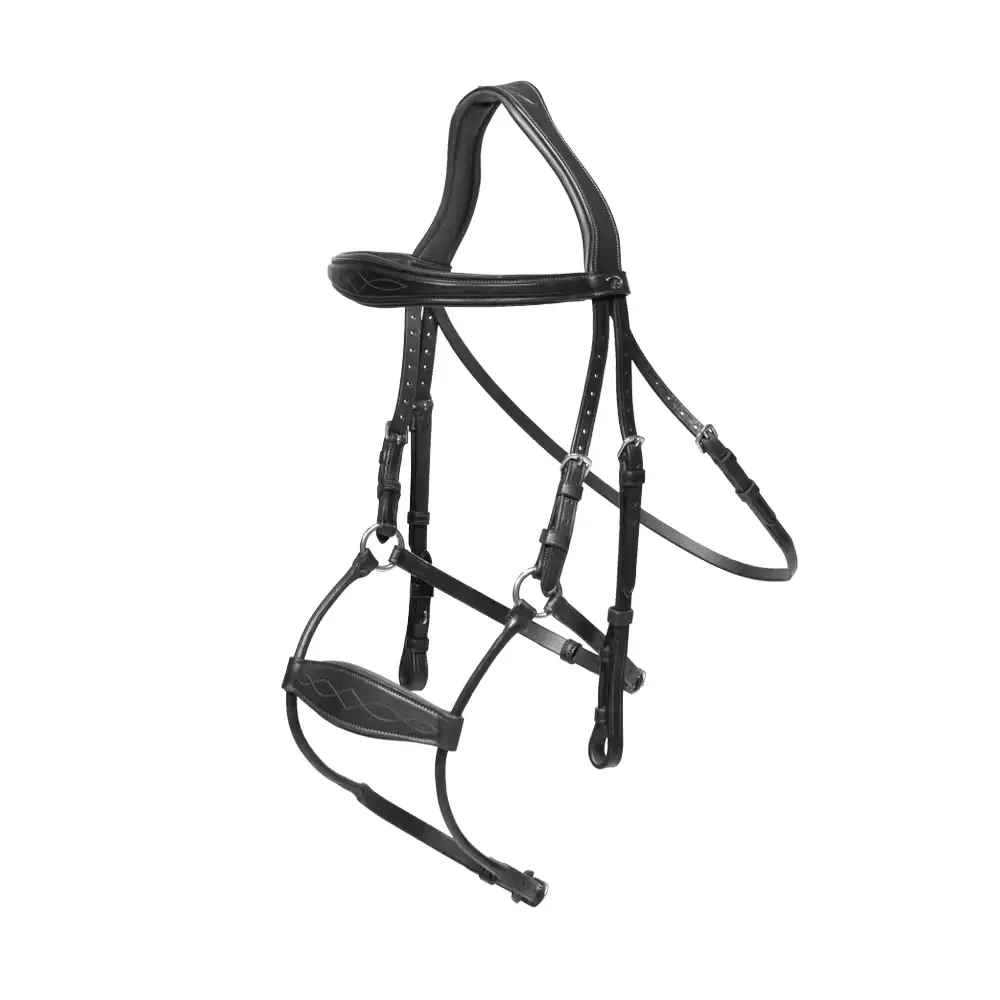 Combined anatomic noseband bridle Dy'on Hybride
