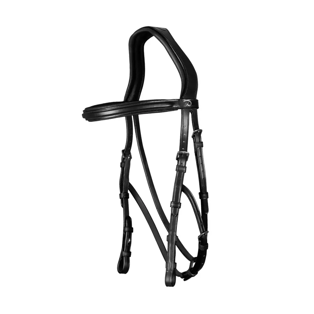 Dy´on Hackamore Trensenzaum Leder Schwarz Cob - Bild 3