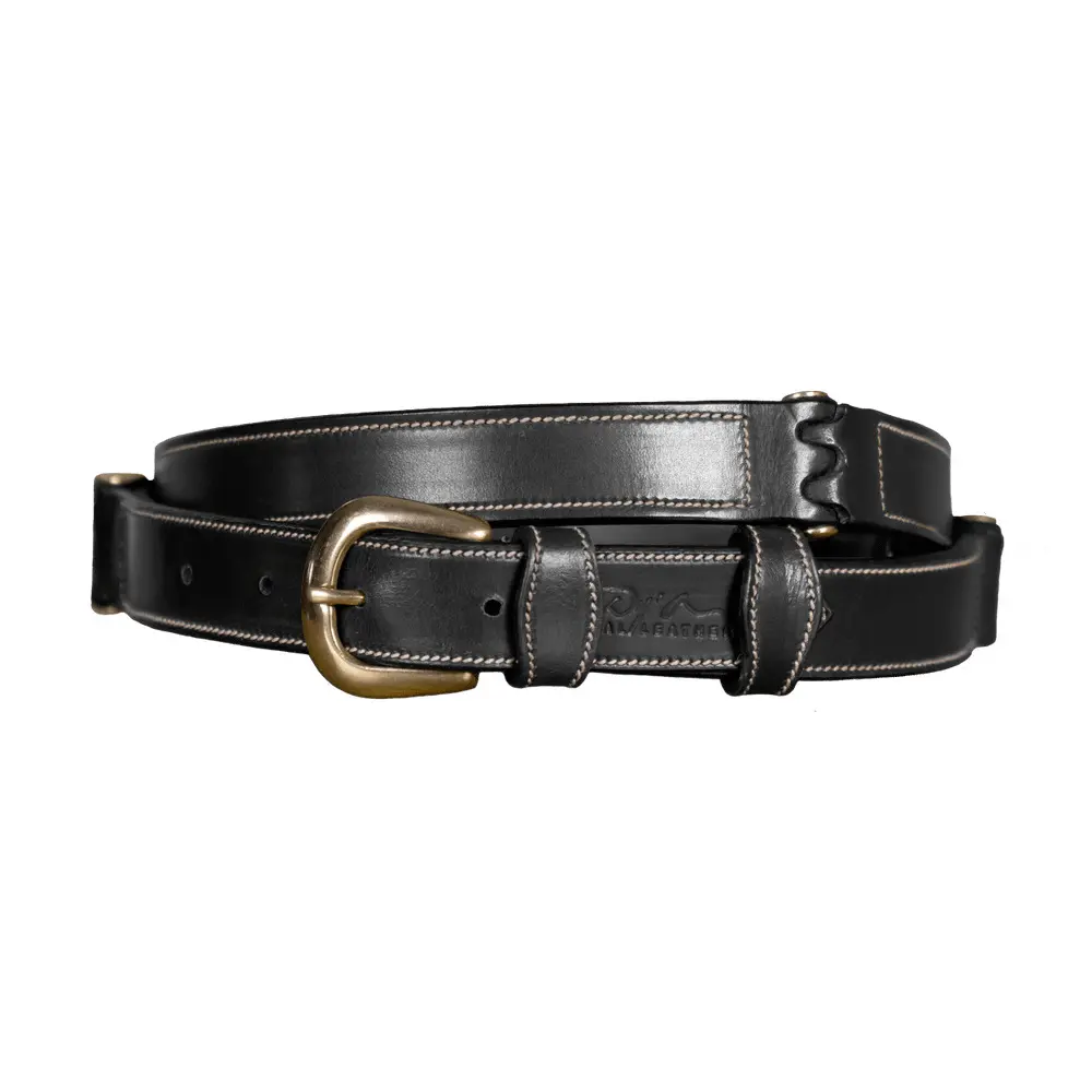 Dyon flacher Ledergürtel - black, Größe 110 - Bild 2