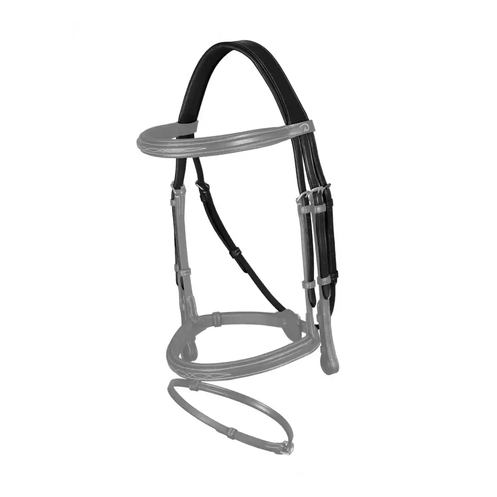 Dyon Schwarz Kopfstütze Reiten Mit Abnehmbarem Unterbrustband Dy'on