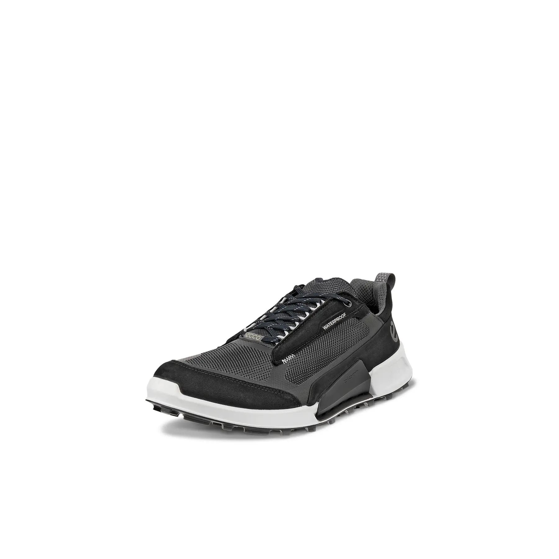 ECCO BIOM 2.1 X MOUNTAIN - Men's Nubuck Waterproof Hiking Trainer - Black - 11.5