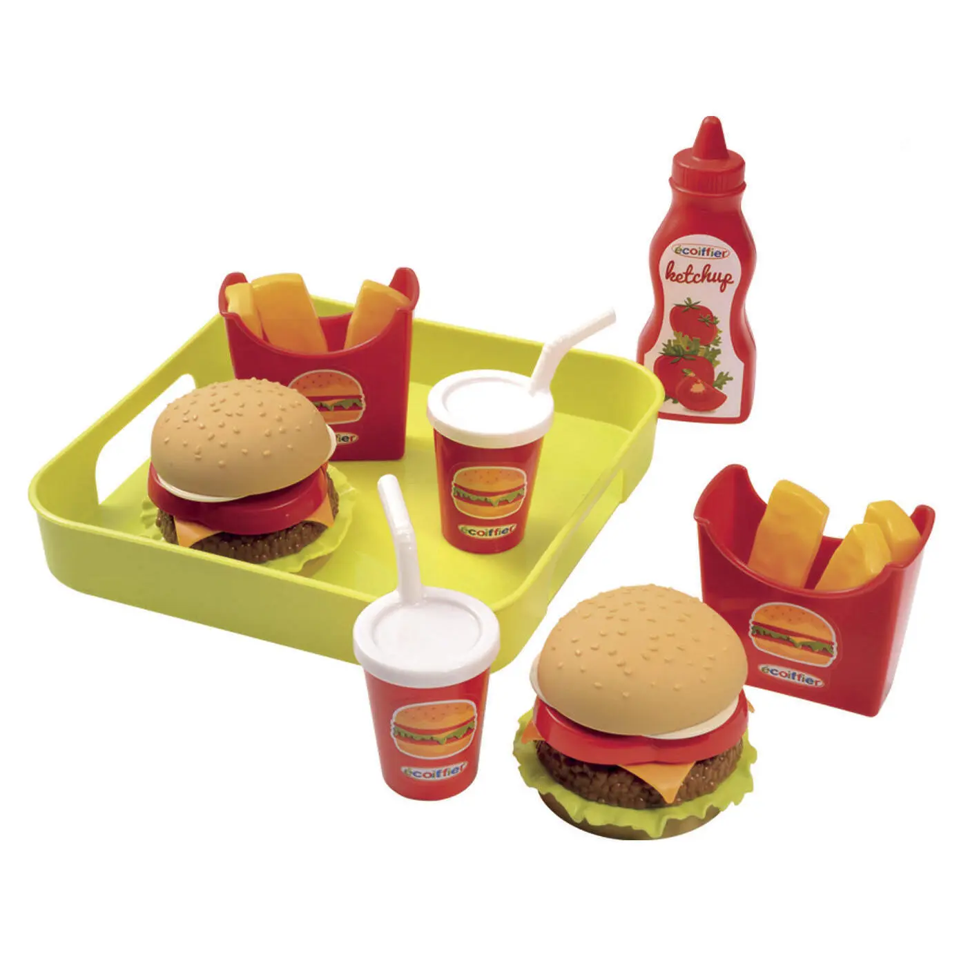 Dînette plateau hamburger Ecoiffier