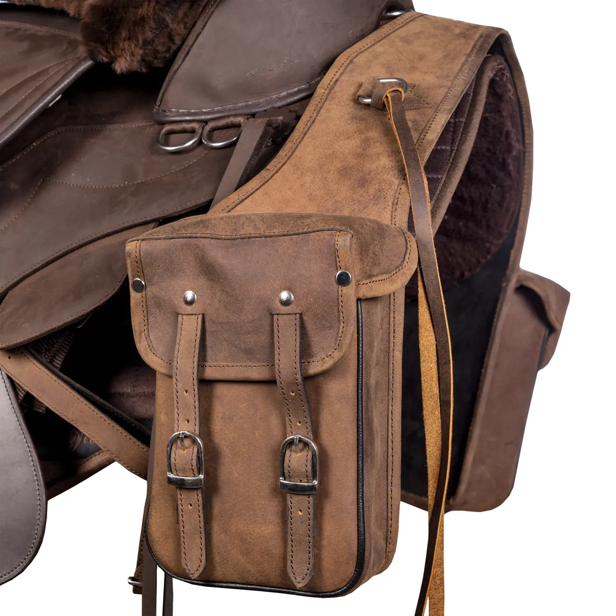 Doppelte Ledersatteltasche Edix Saddles Astor Nubuck