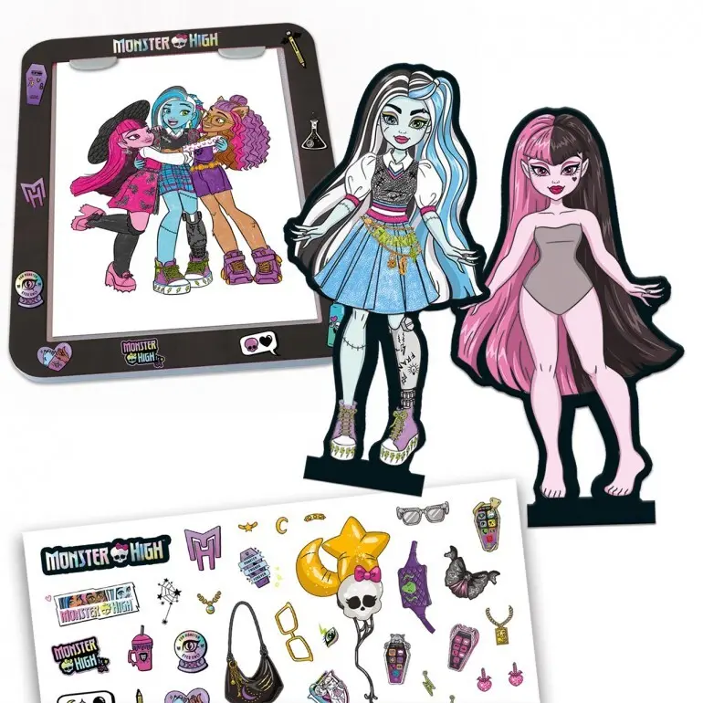 livre pour enfant de coloriage avec autocollants Educa Borras Monster High Fashion Designer livre pour enfant de coloriage avec autocollants Educa Borras Monster High Fashion Designer