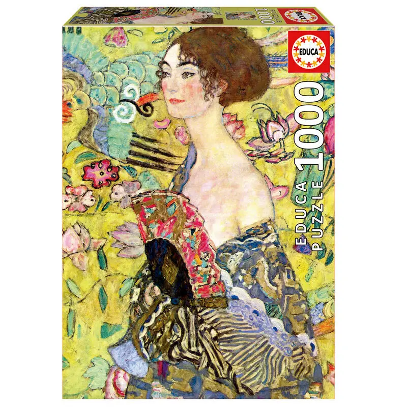 Puzzle mit 1000 Teilen Educa Borras Lady with a Fan, Gustav Klimt