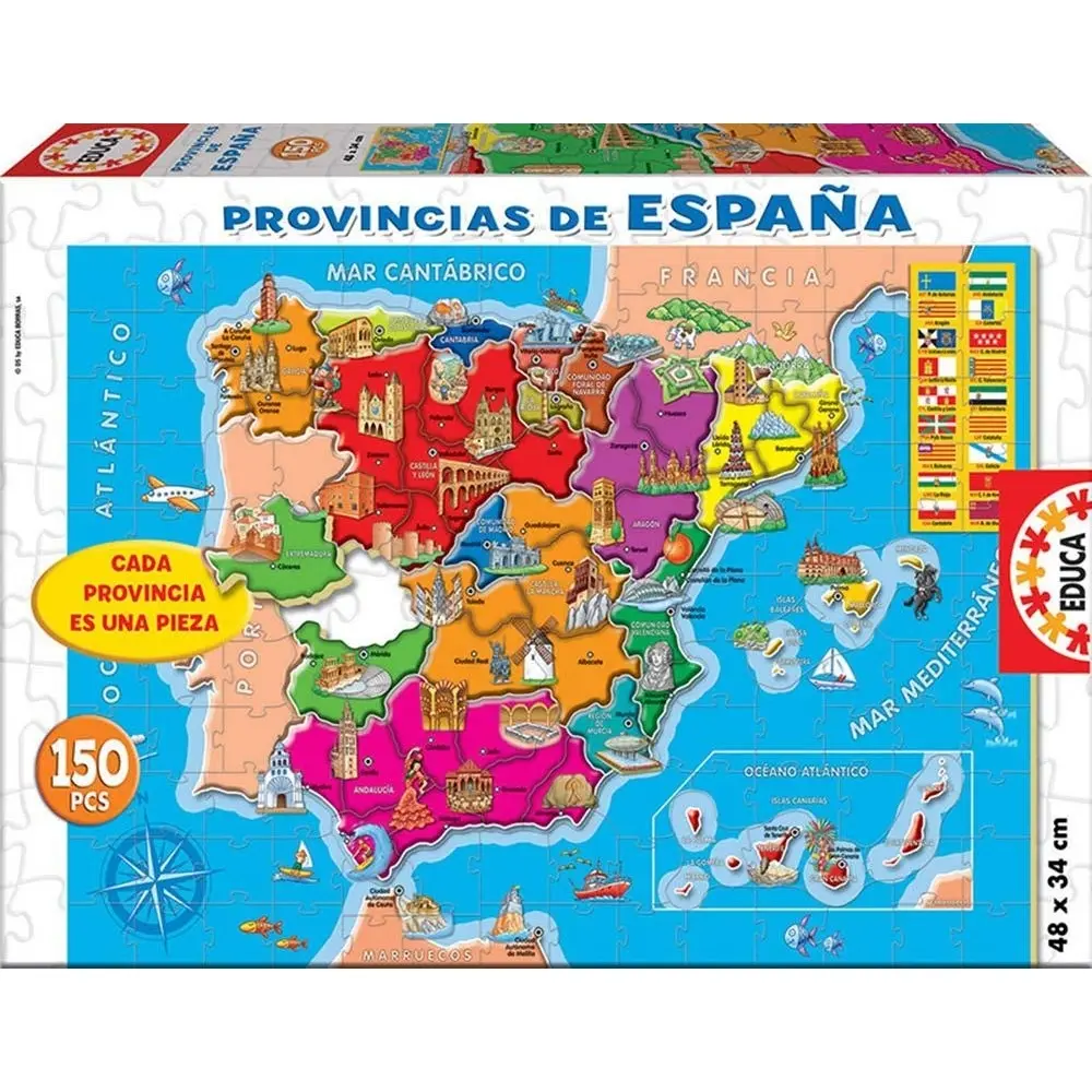 Puzzle mit 150 Teilen Educa Provincias España