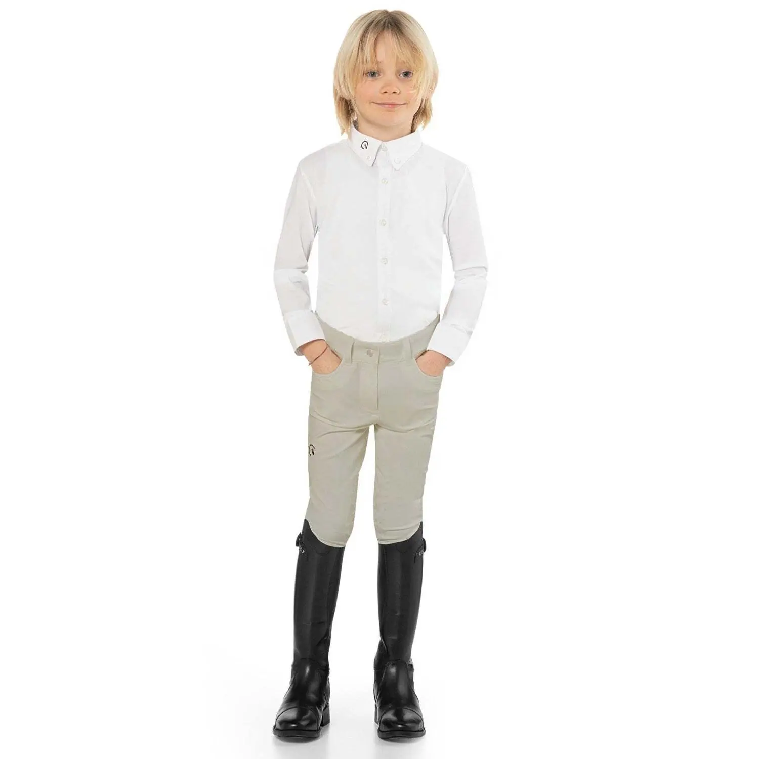 Pantaloni da equitazione mid grip per bambini Ego 7 Jumping EJ Breech