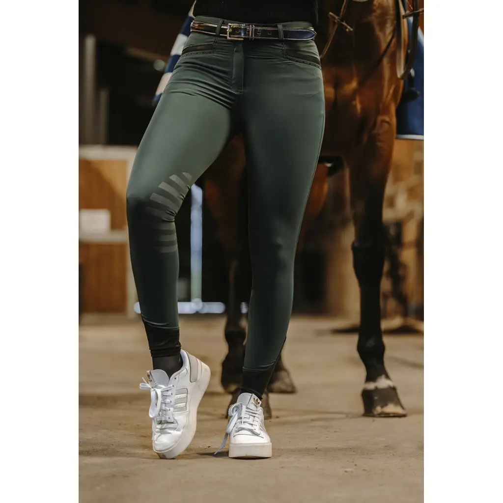 Pantaloni da equitazione da donna a media aderenza Equithème Safir