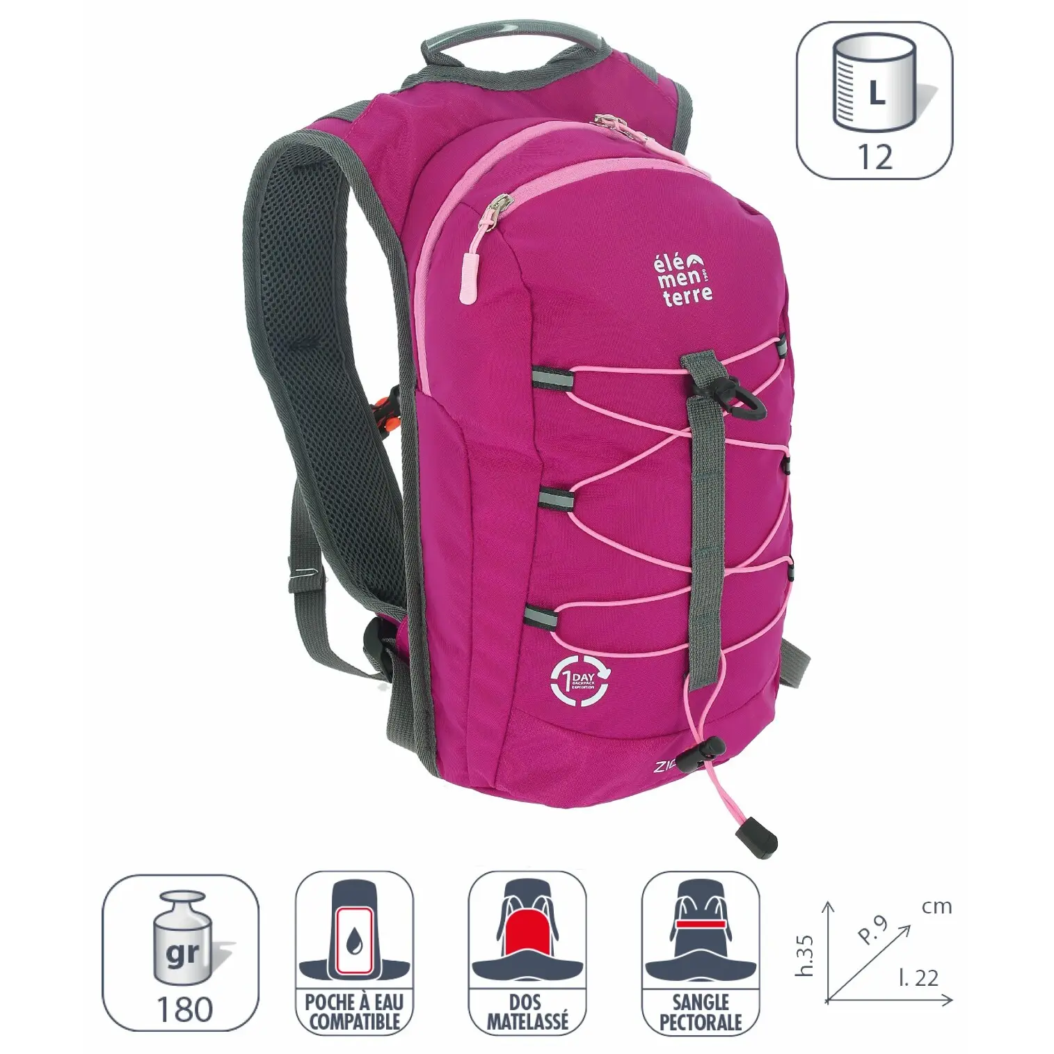 Rucksack elementerre zion 12 l