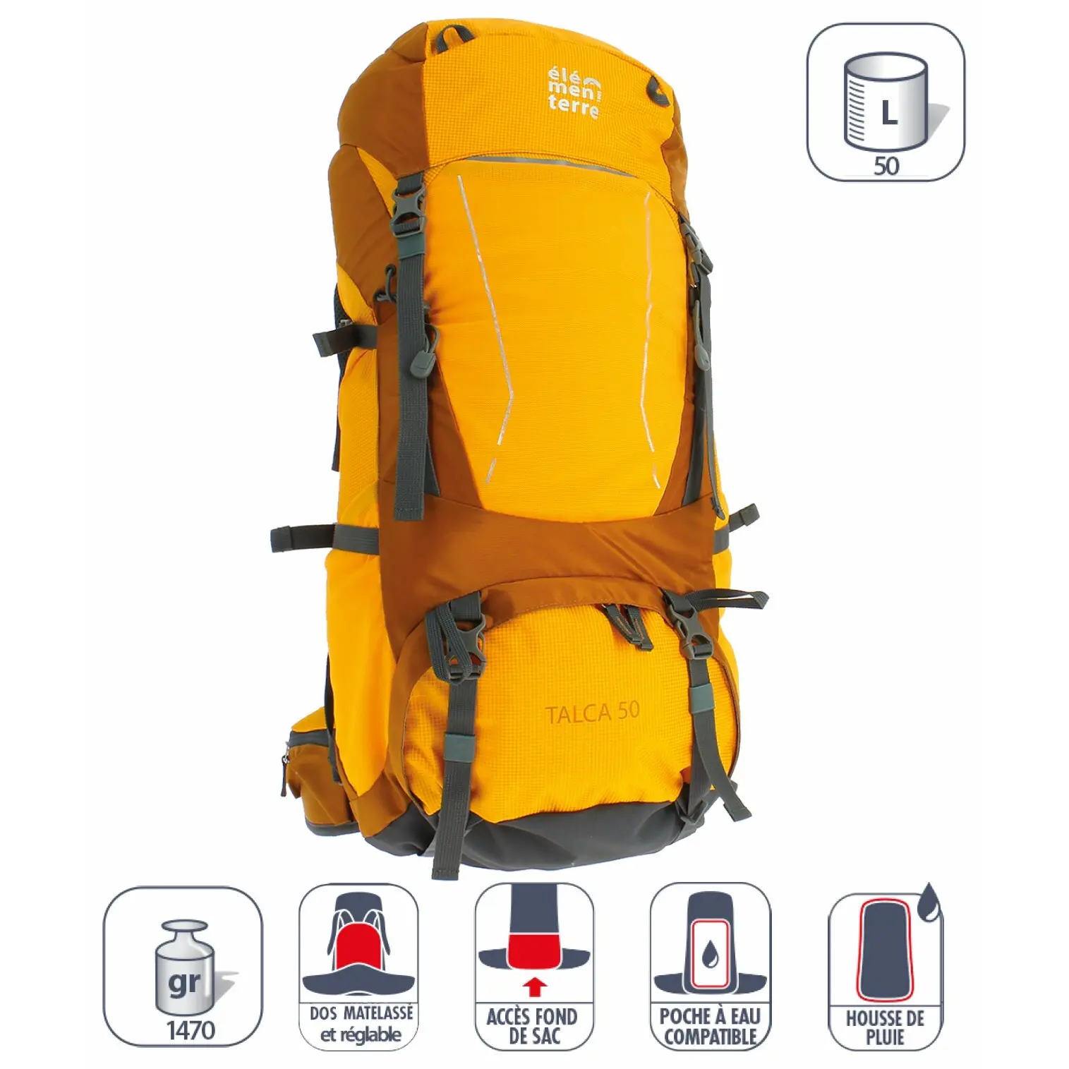 Elementerre talca 50 l rugzak