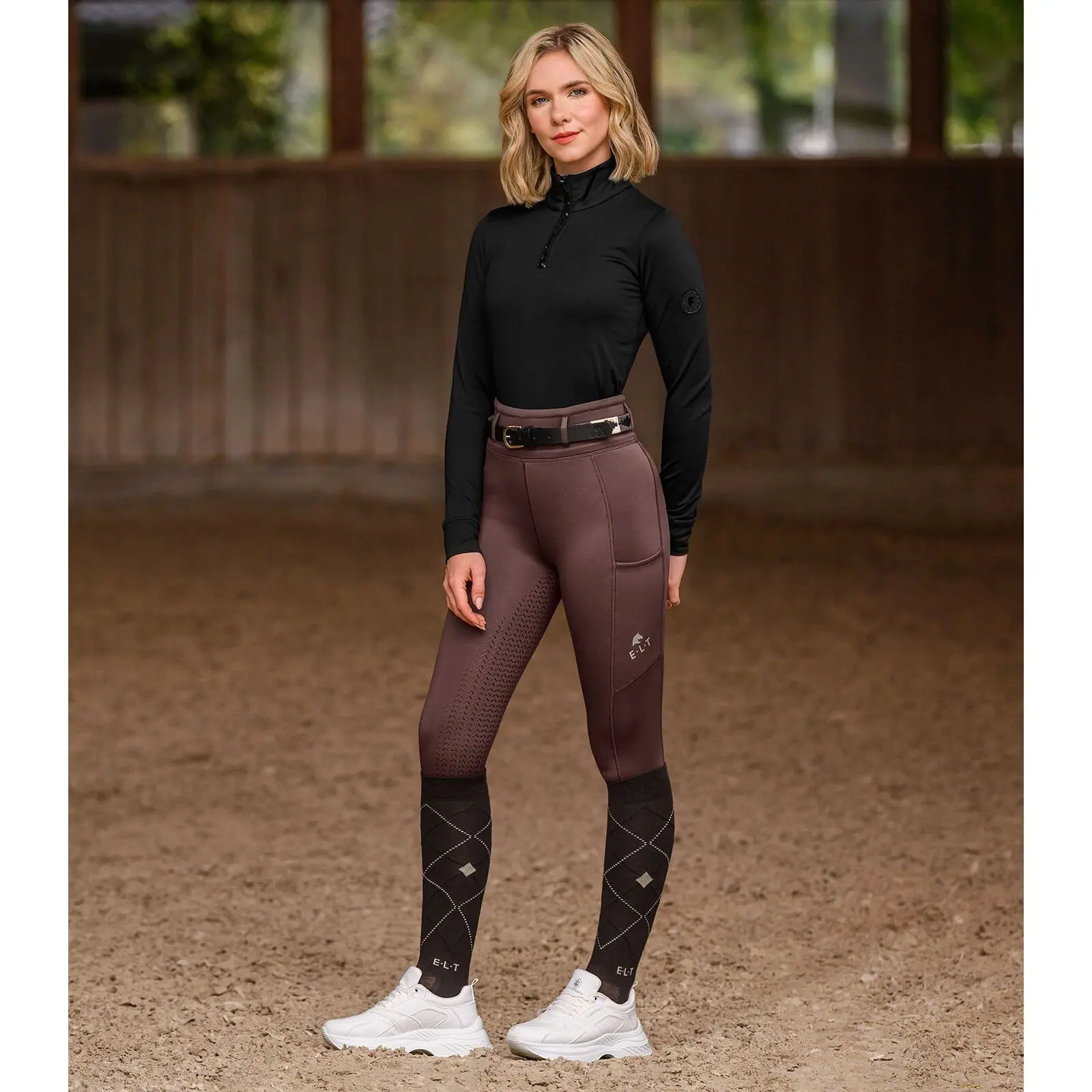 Reitleggings Full Grip, Mädchen ELT Ella