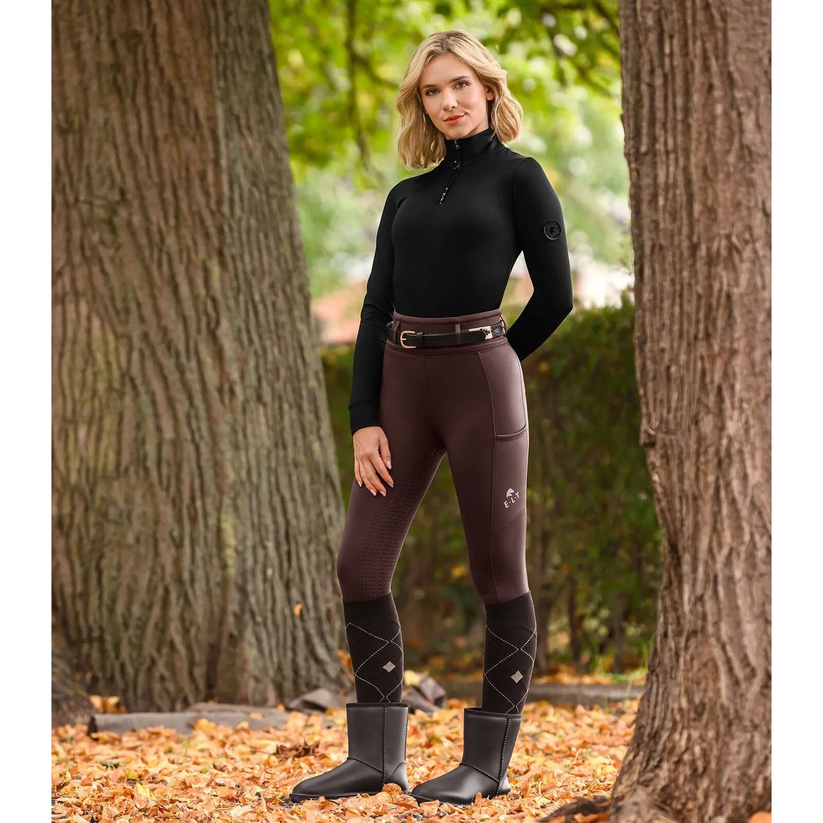 Thermo-Reiterleggings mit Vollgrip für Damen ELT Ella