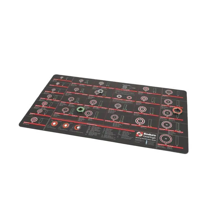 Tappeto per l'identificazione dei cuscinetti da banco meccanico Enduro Bearings