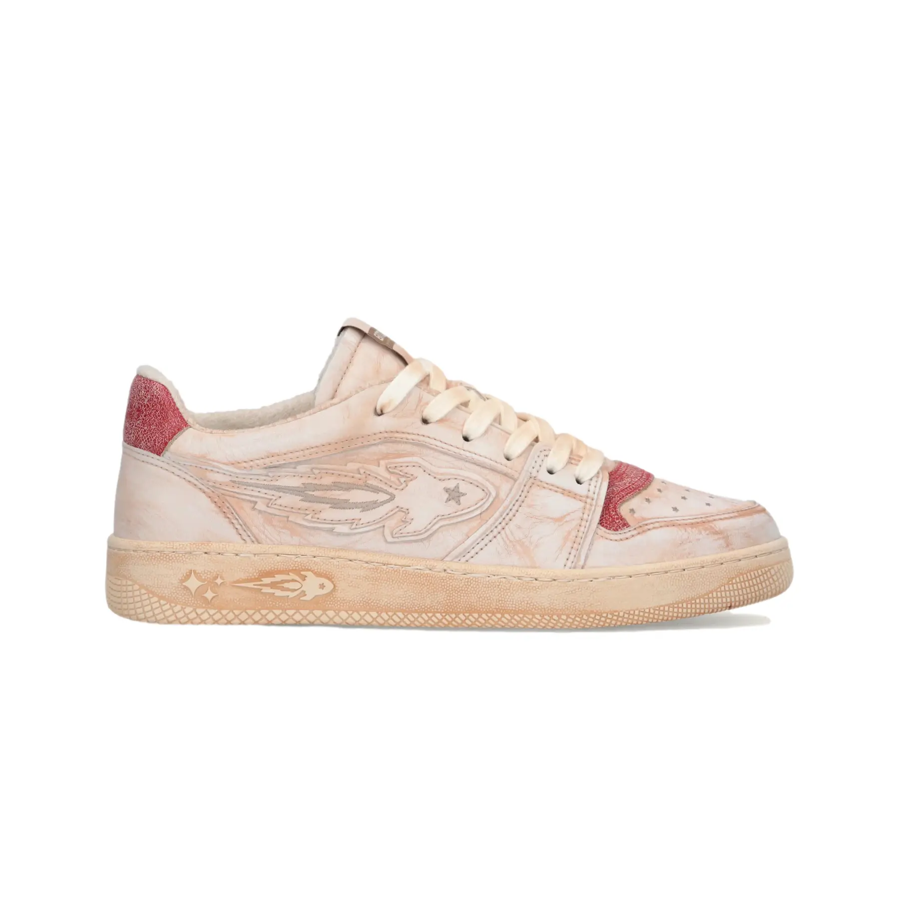 Vintage Leren Kalfskin Sneakers Kinderen Enterprise Japan Egg Rocket 1