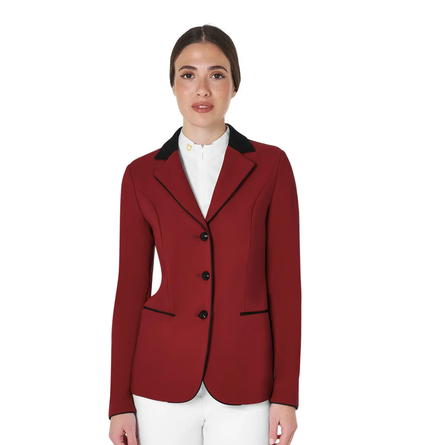 Veste équitation de concours trois boutons femme Equestro
