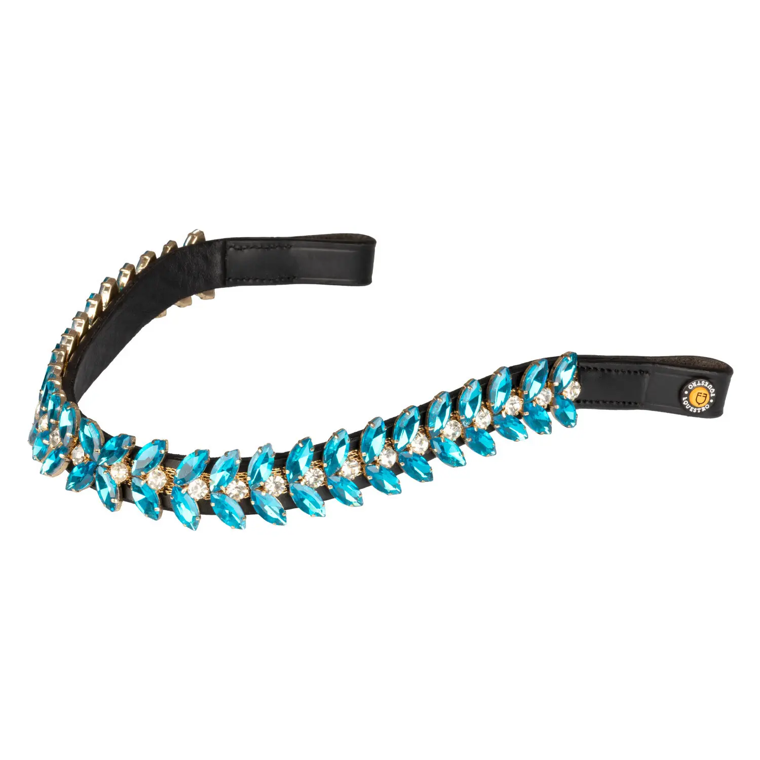 Riding bridle Equestro Blue Jets Crystal