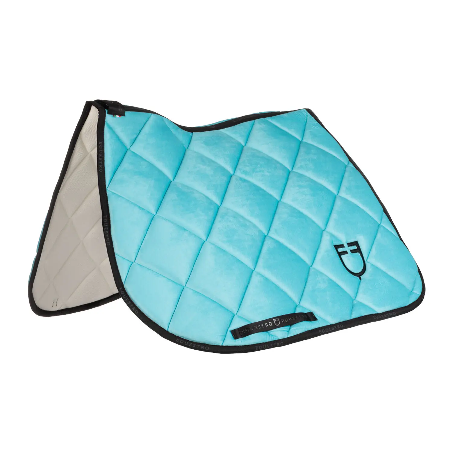 Saddle pad for horses Equestro Suede Logo