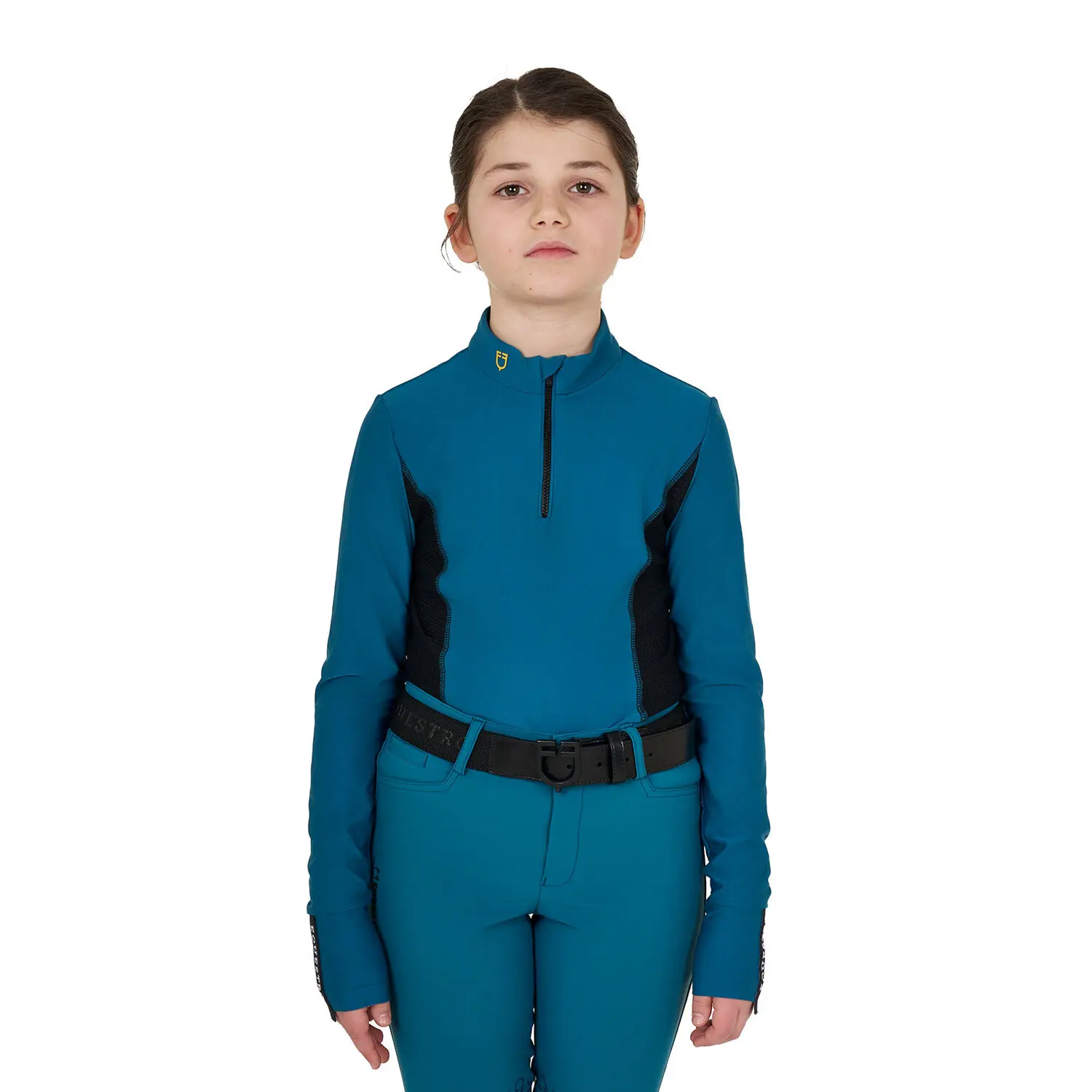 Long-sleeved competition polo for girls Equestro