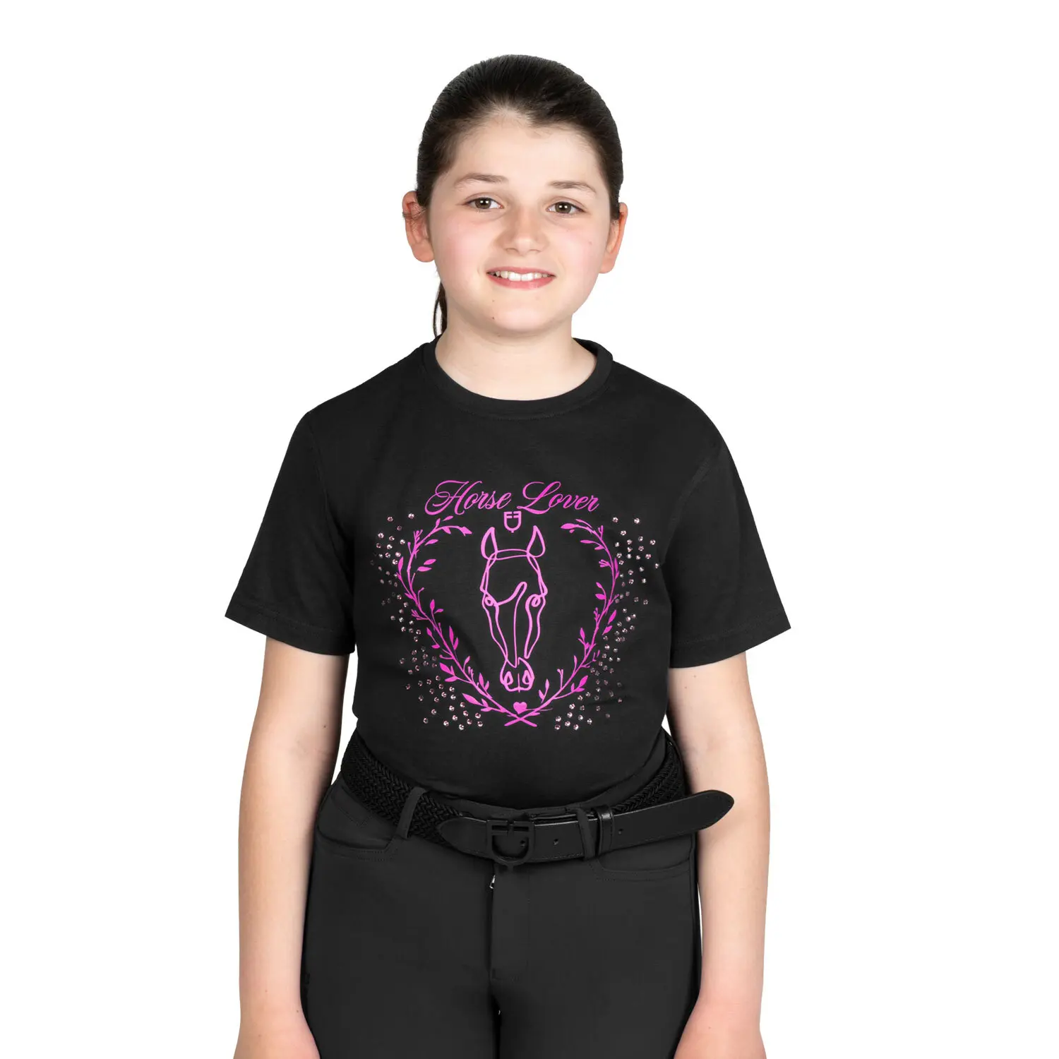 T-shirt cotton fille Equestro Lover