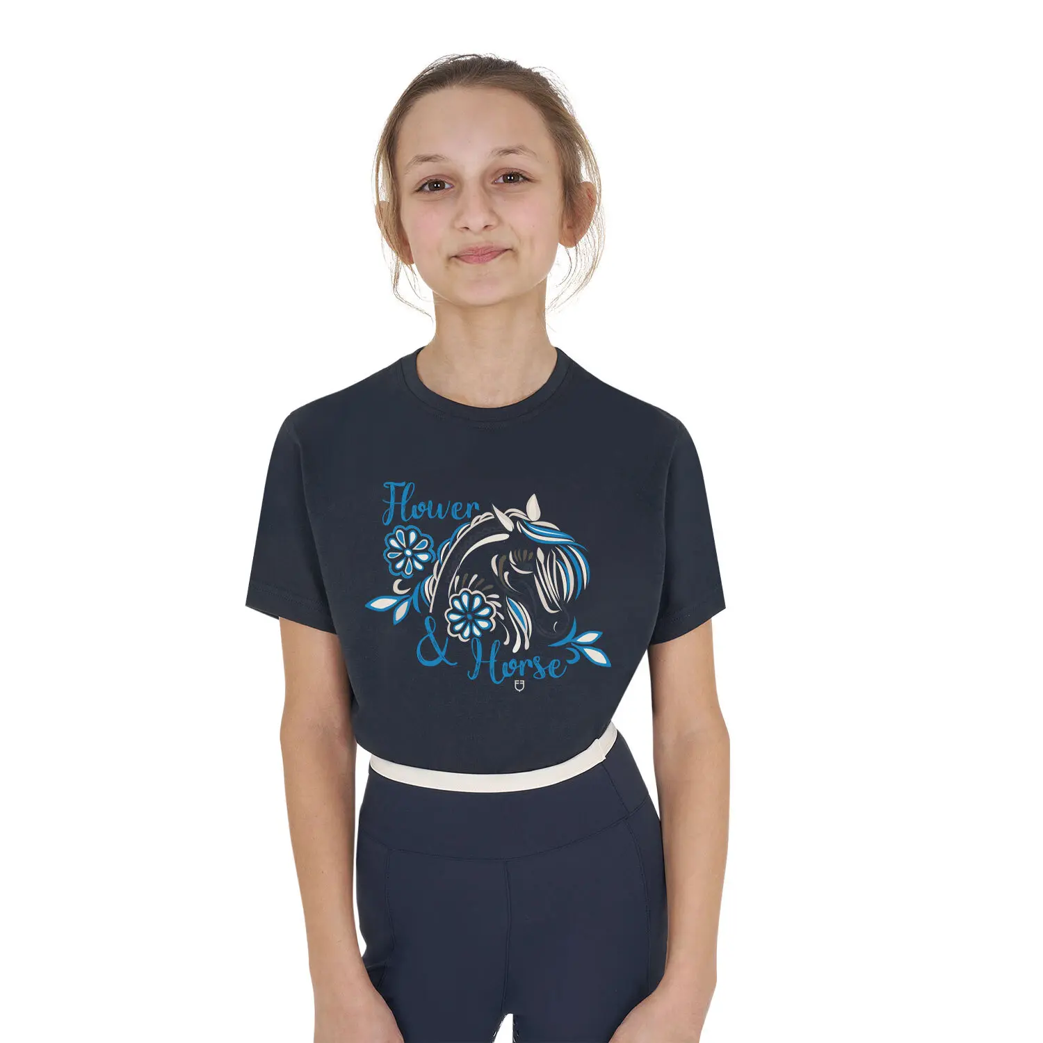 T-shirt motif cheval cotton fille Equestro