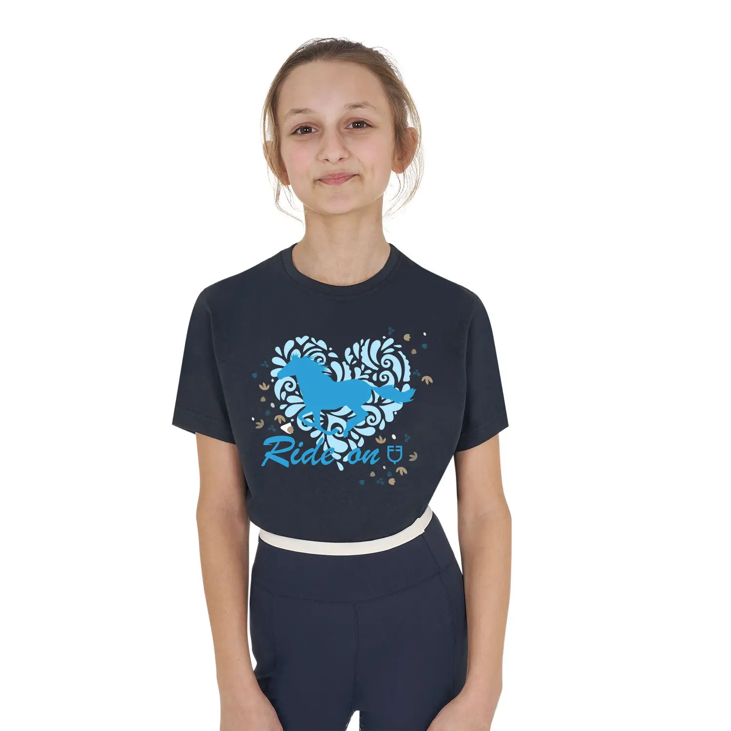 T-Shirt cotton Mädchen Equestro Ride On