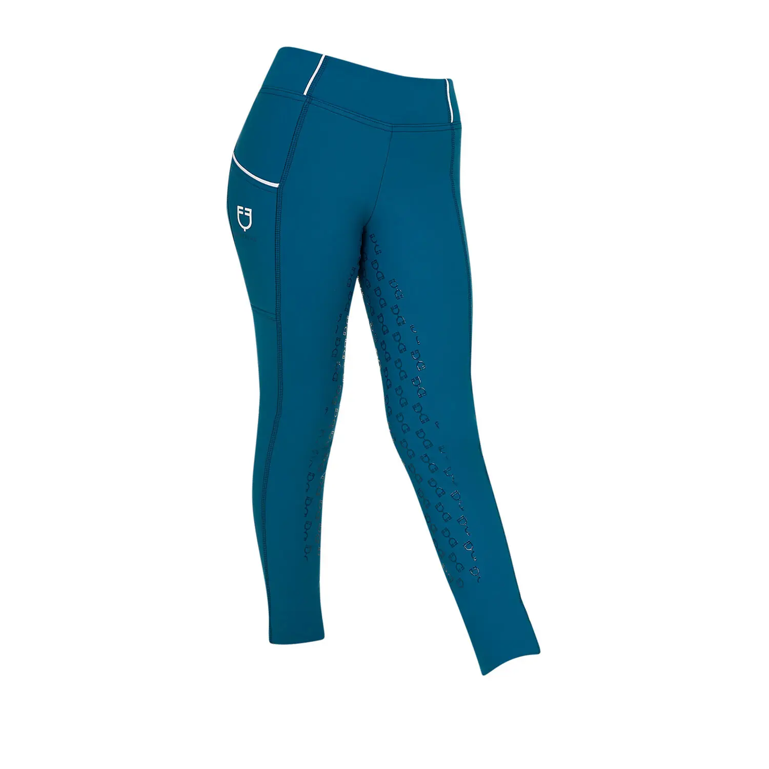 Legging équitation avec logo full grip fille Equestro