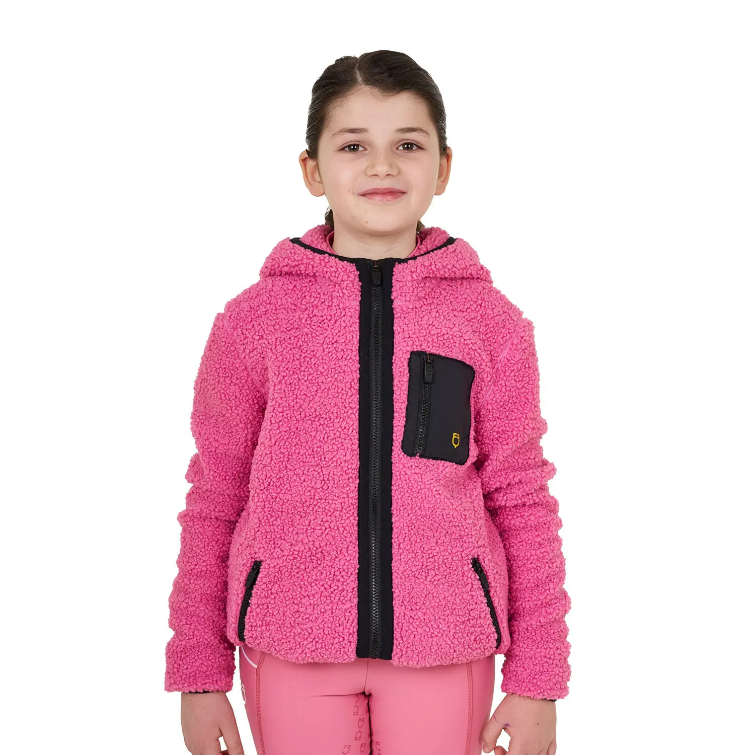 Girls' zip-up hooded fleece Equestro