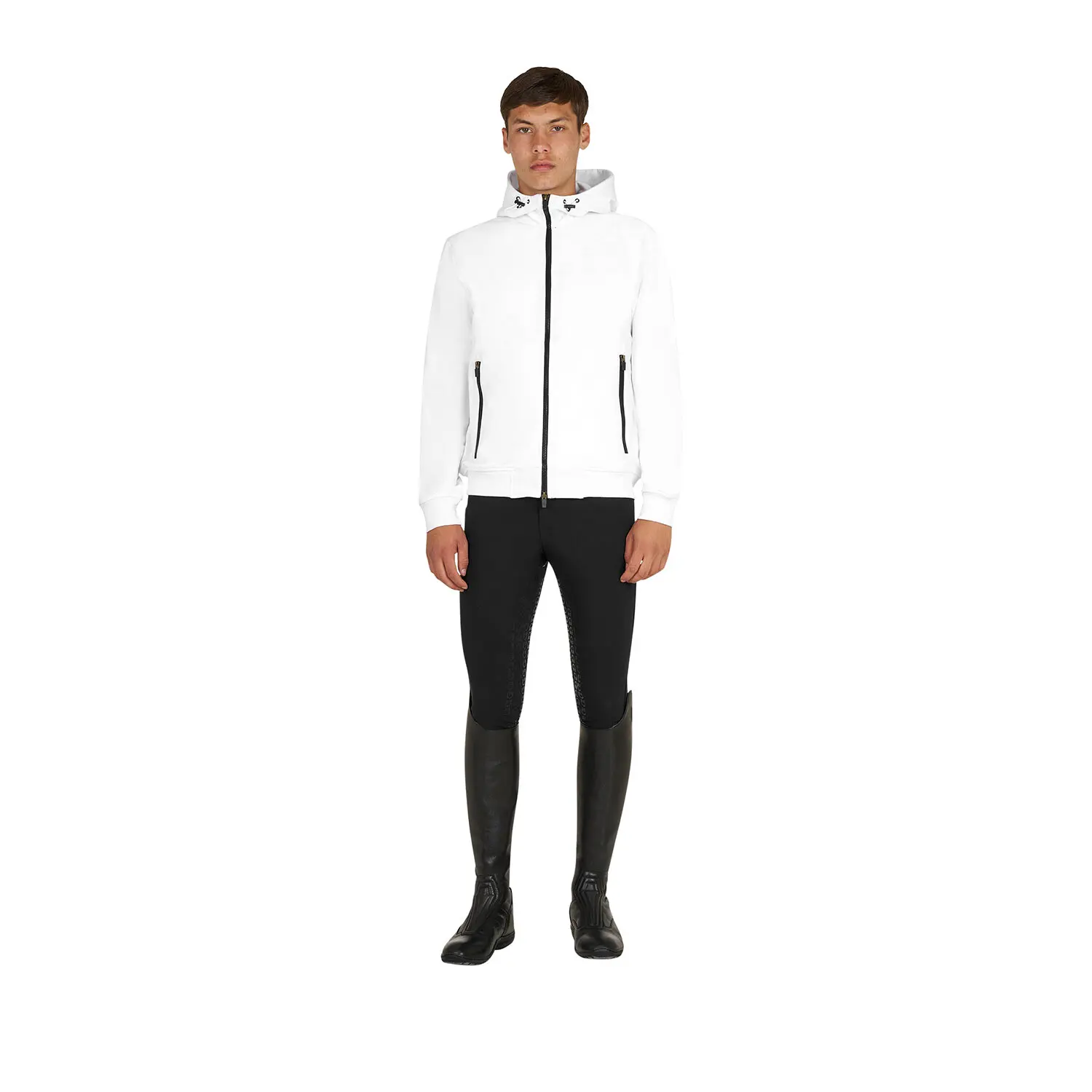 Hooded sweatshirt with logo Equestro Shiny