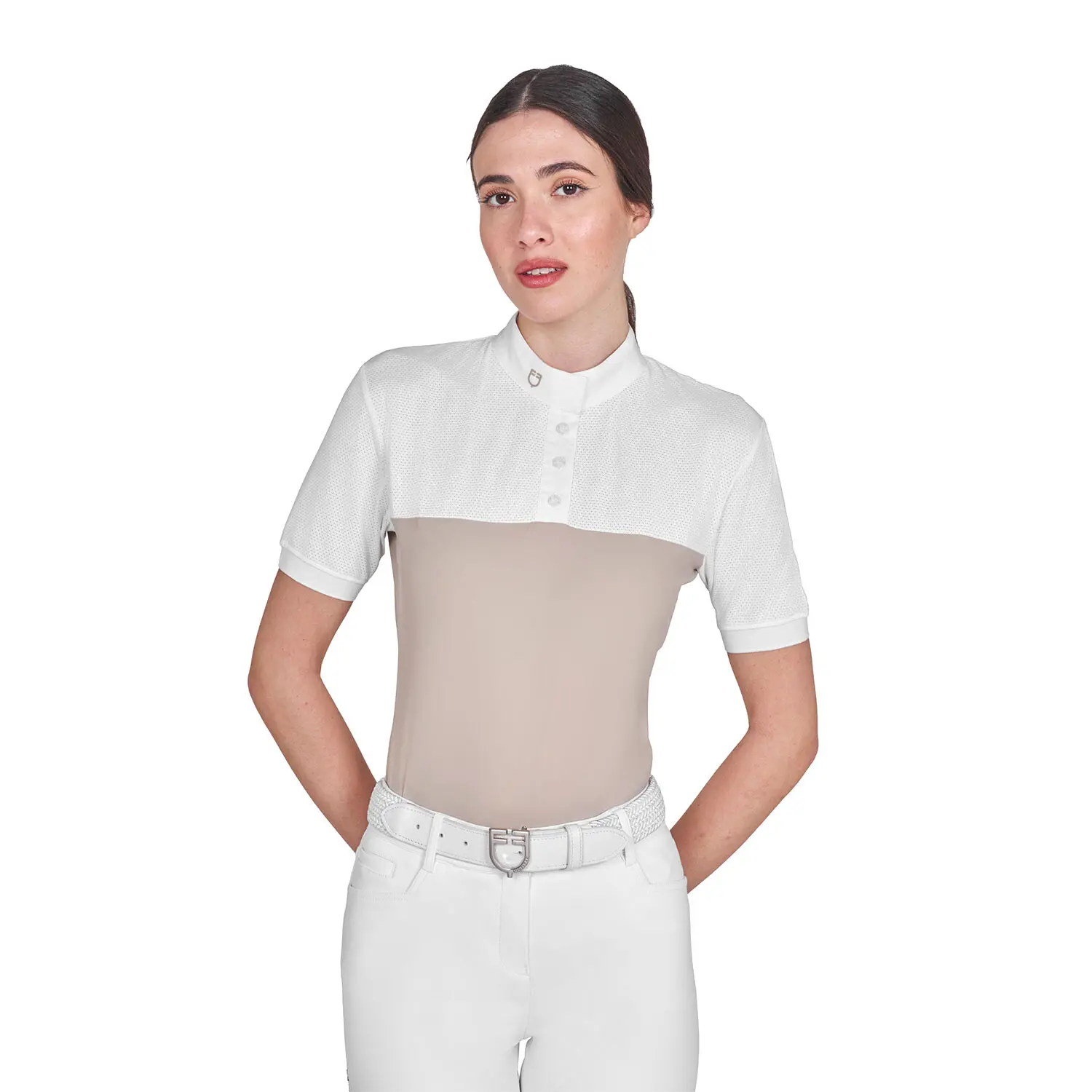 Women's Technical Fabric and Mesh Competition Polo Equestro