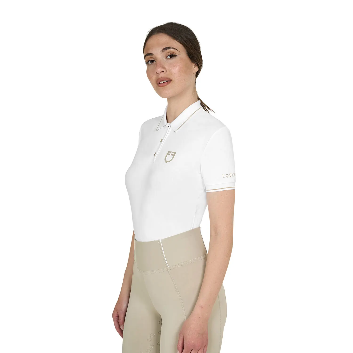Polo d'équitation en tissu respirant femme Equestro