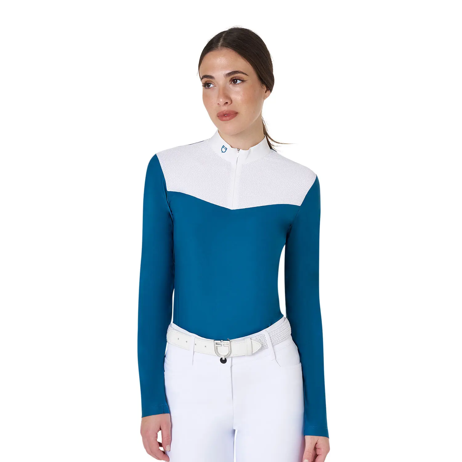 Polo de concours à manches longues femme Equestro