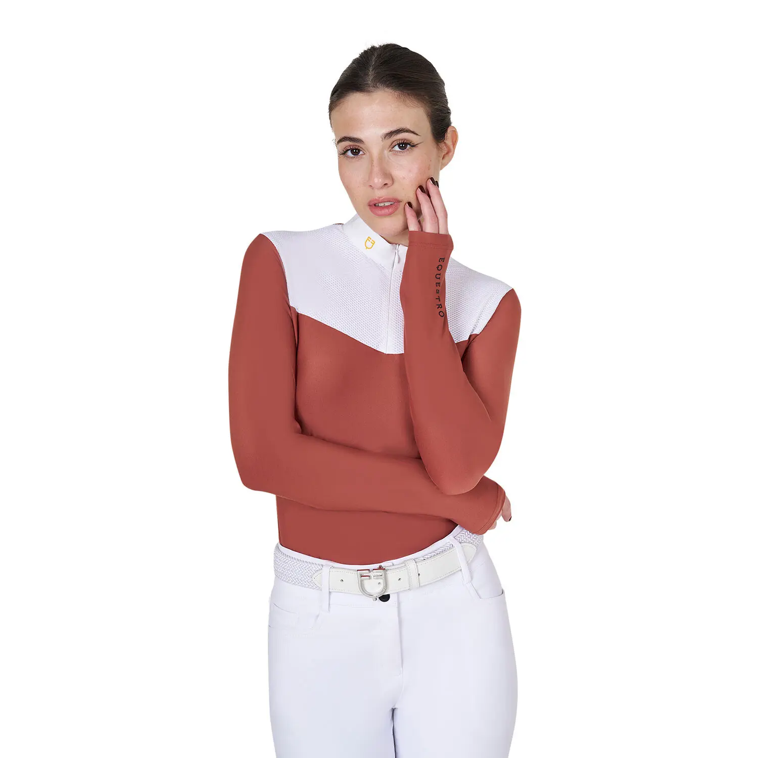 Women's long-sleeved competition polo shirt Equestro