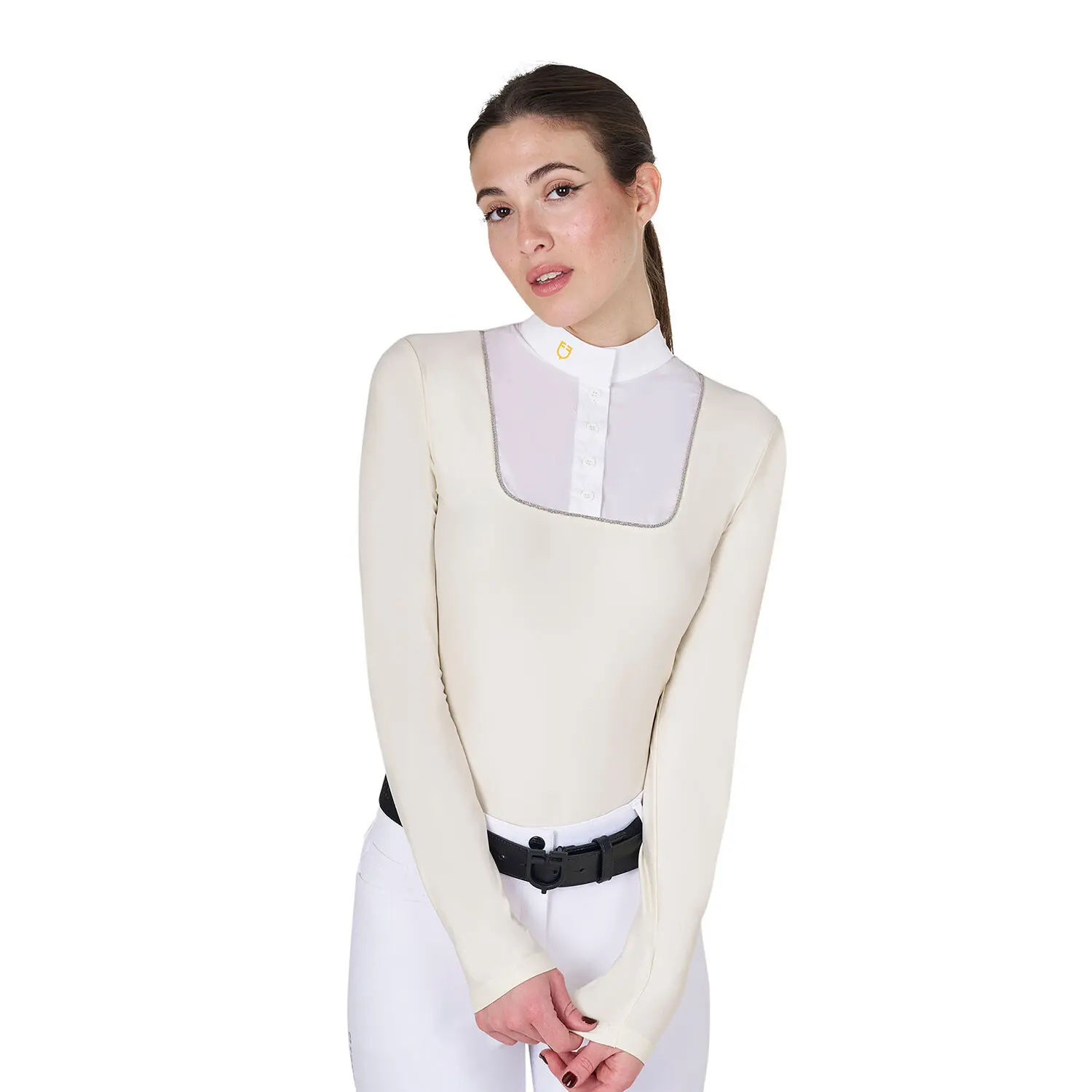 Women's long-sleeved competition polo shirt Equestro
