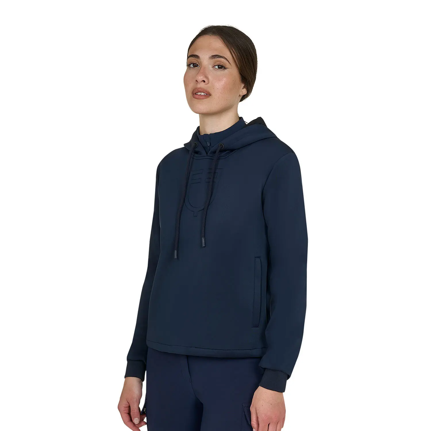 Felpa con cappuccio tagliata donna Equestro