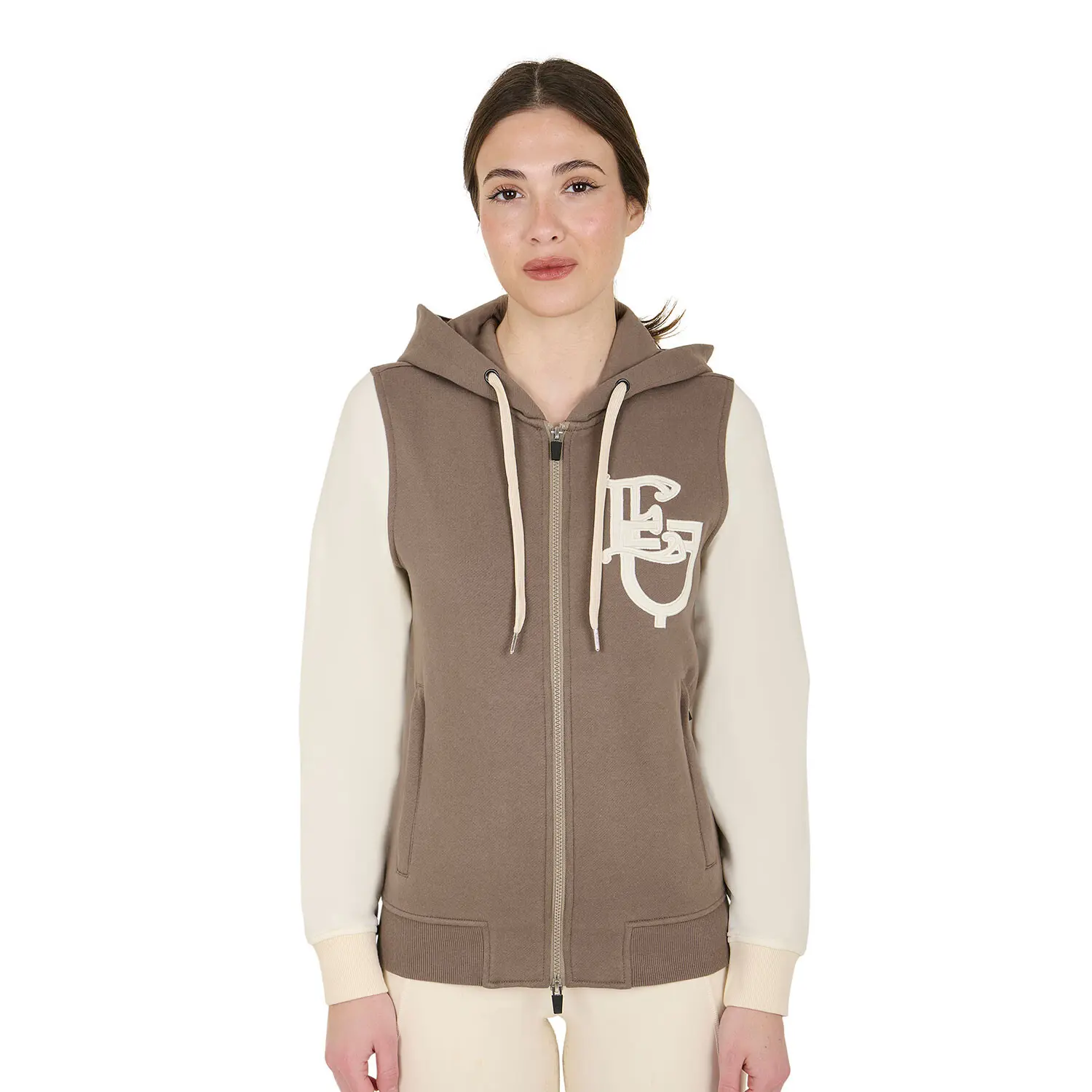 Sweatshirt à capuche zippé femme Equestro
