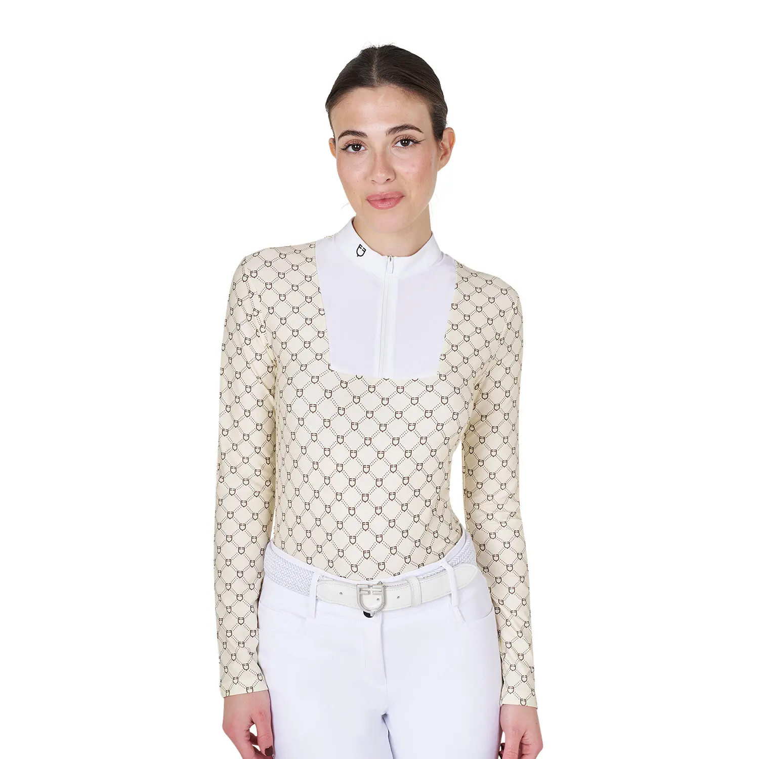 Women's long sleeve competition polo shirt Equestro