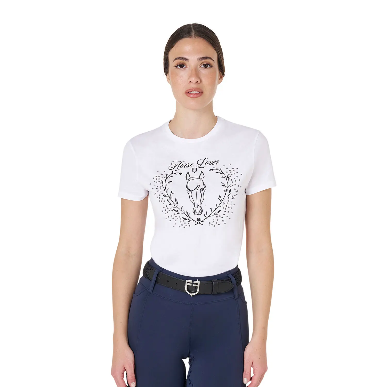 Women's cotton T-shirt Equestro Wild Heart