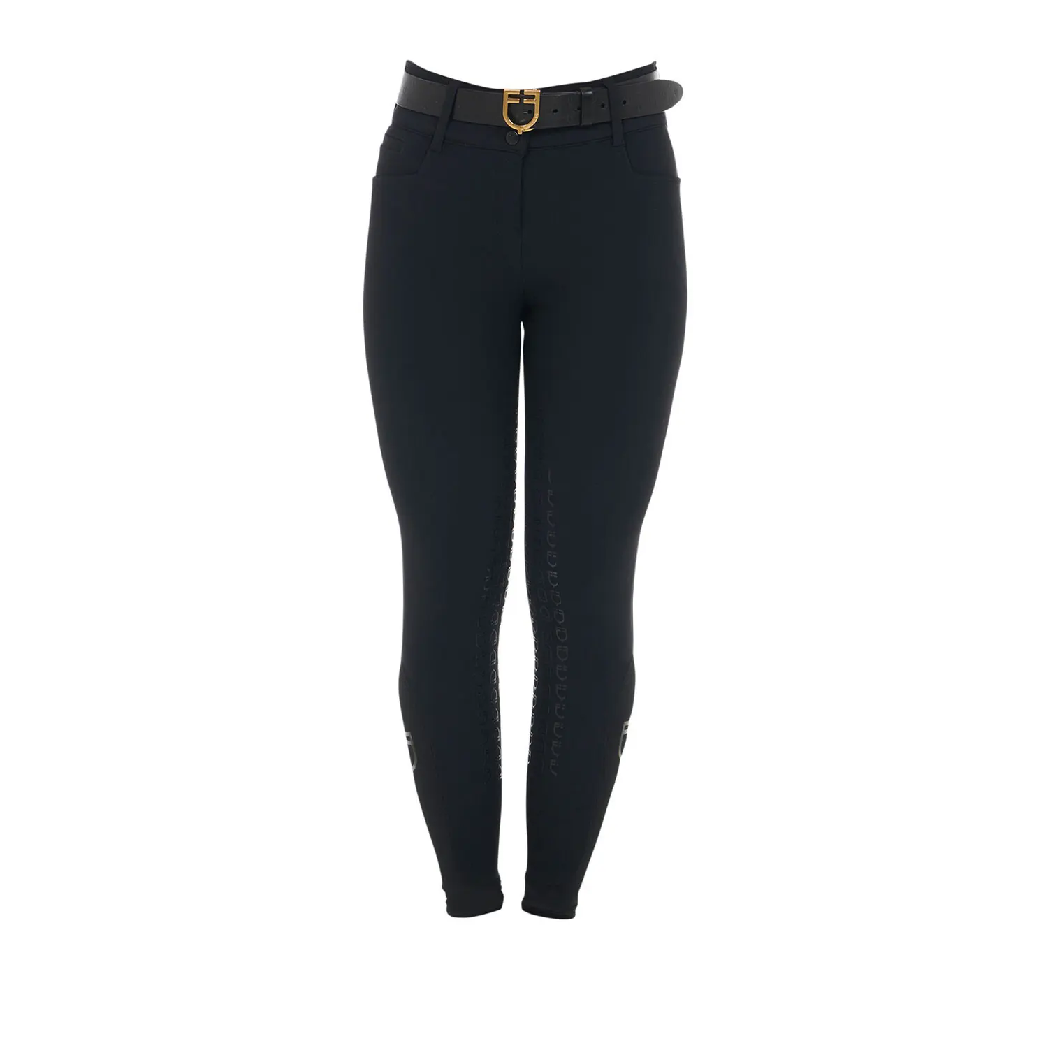Hochgeschnittene Damen-Reitleggings mit Vollgrip Equestro