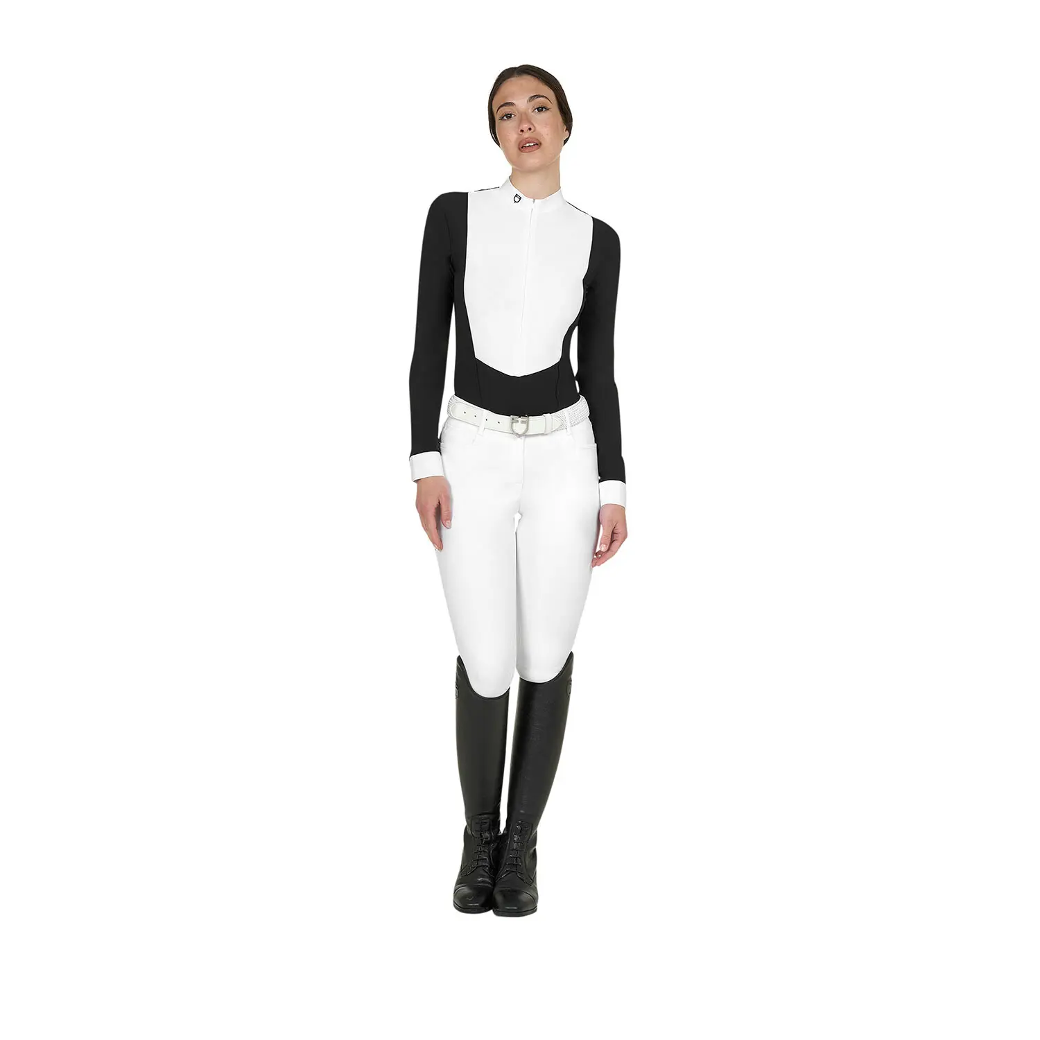 Women's long sleeve competition polo shirt Equestro