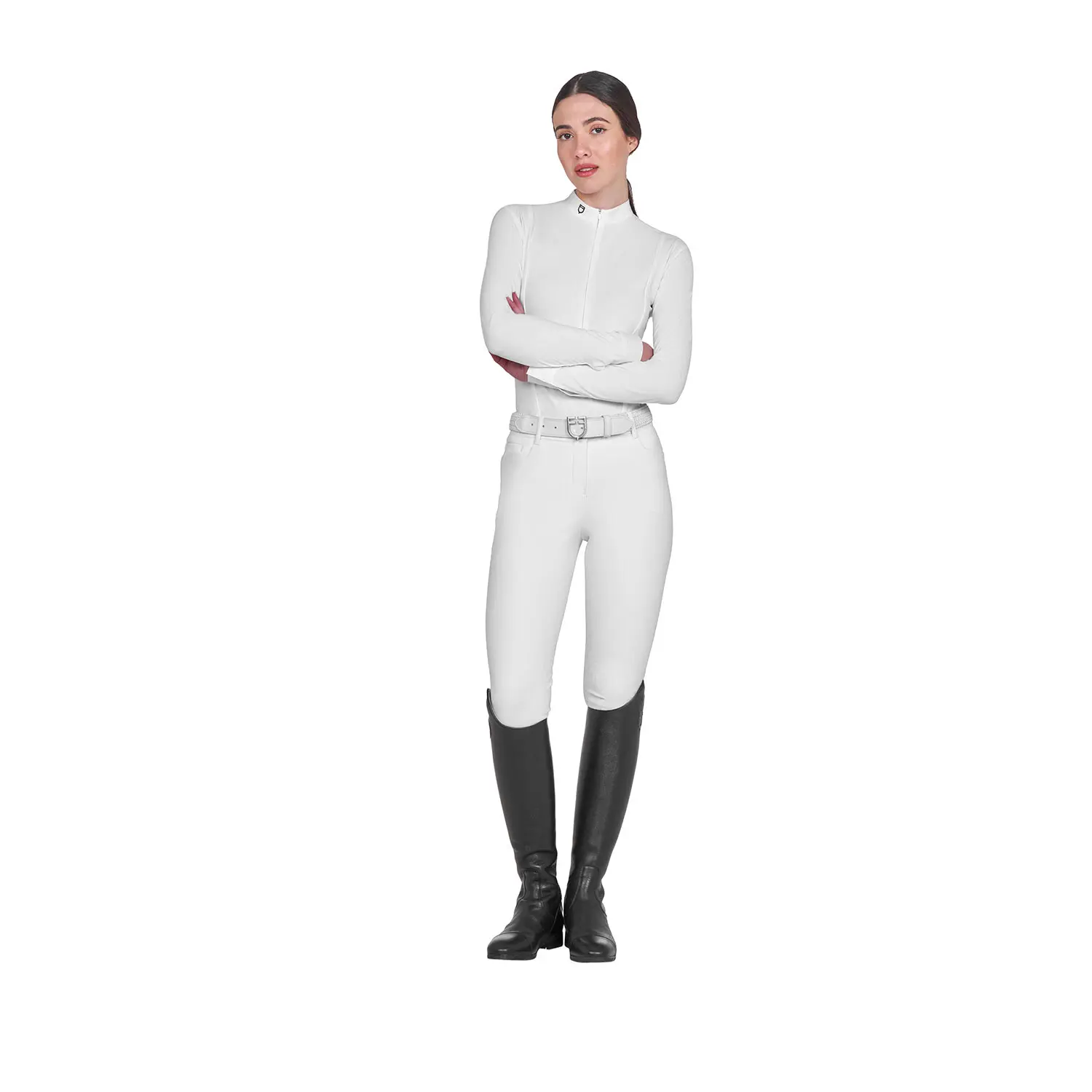Polo da competizione a maniche lunghe da donna Equestro