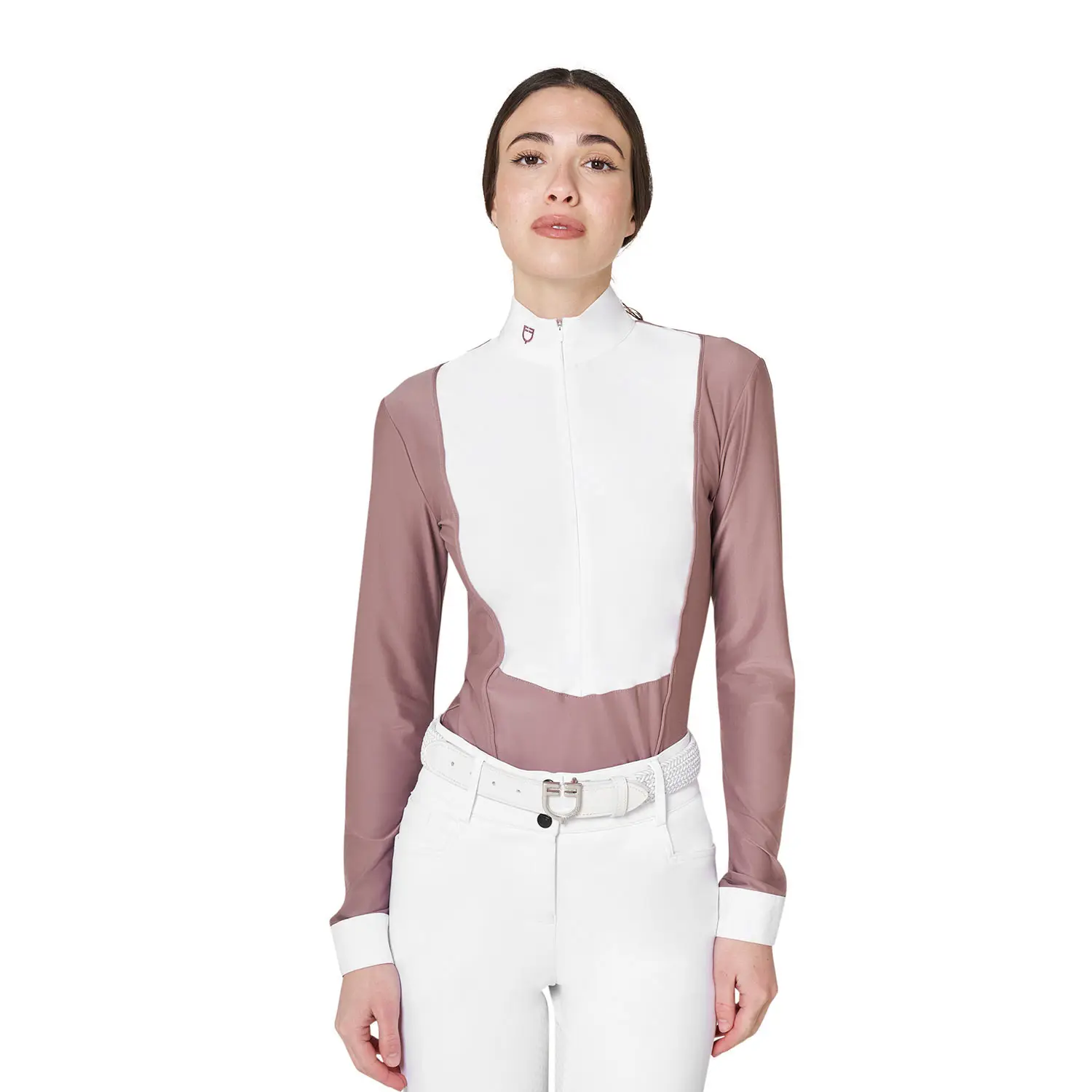 Polo da competizione a maniche lunghe da donna Equestro