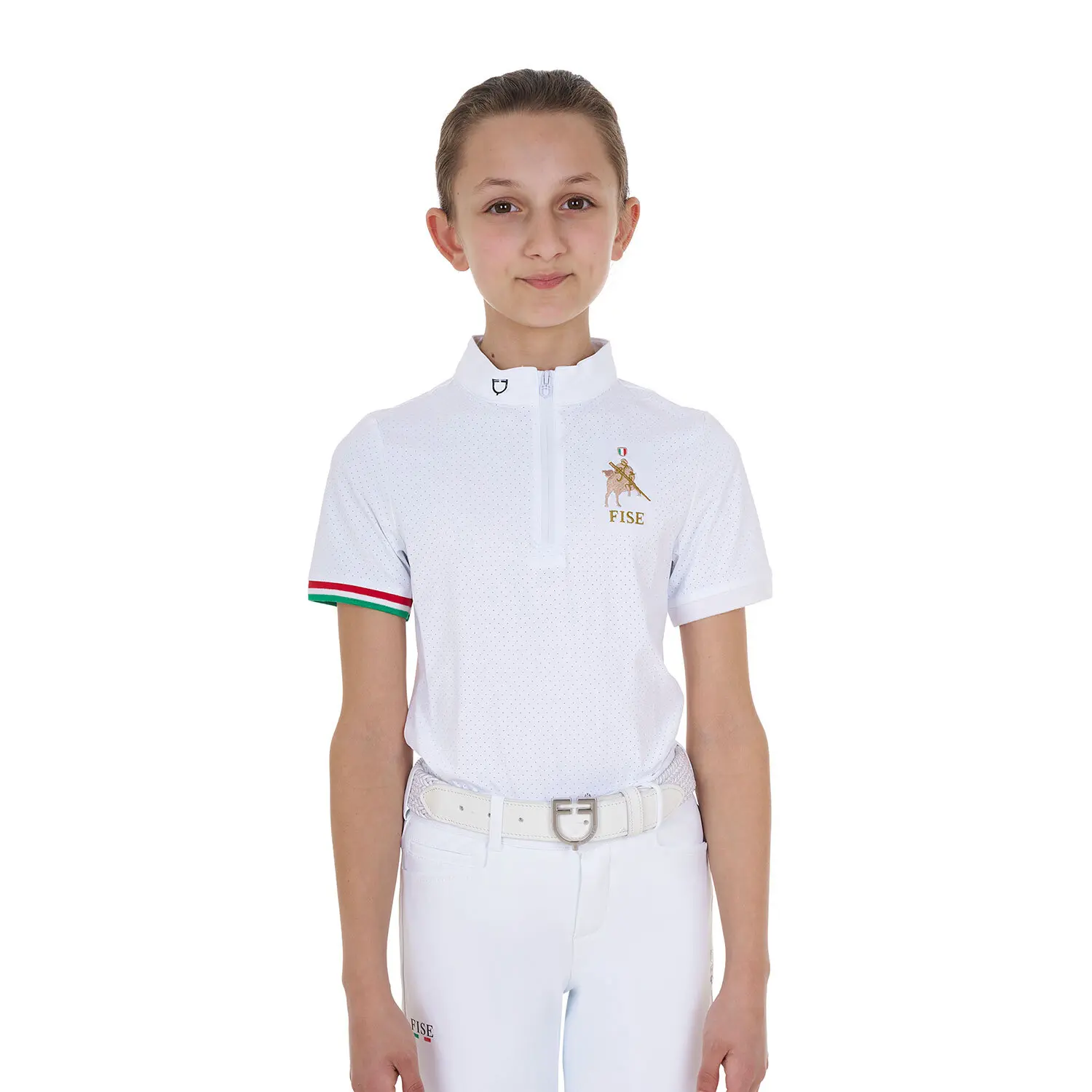 Polo de concours zip fille Equestro X Fise